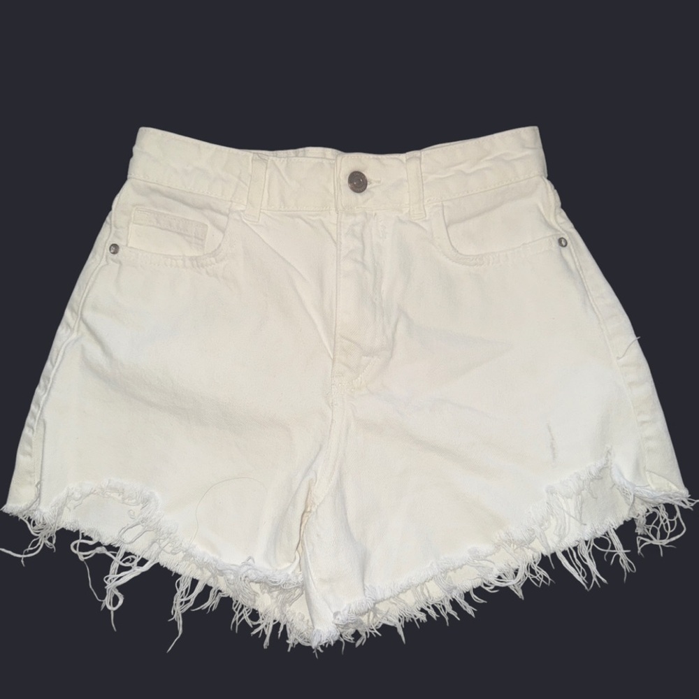 Zara Cream Denim Trousers